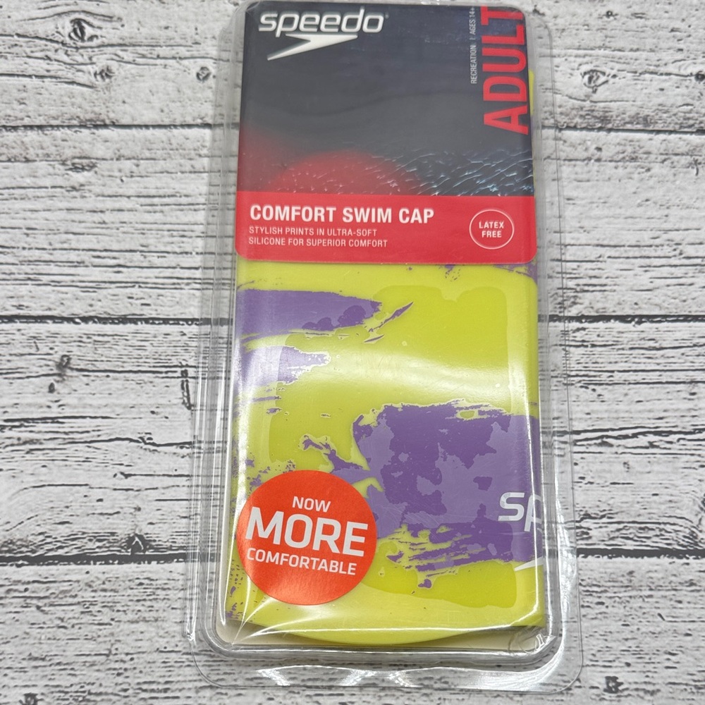 Speedo Adult Yellow Swim Cap Unisex BRAND NEW